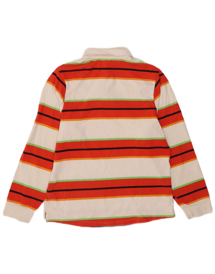 Nike Polo de rugby à manches longues pour homme en coton rayé multicolore moyen