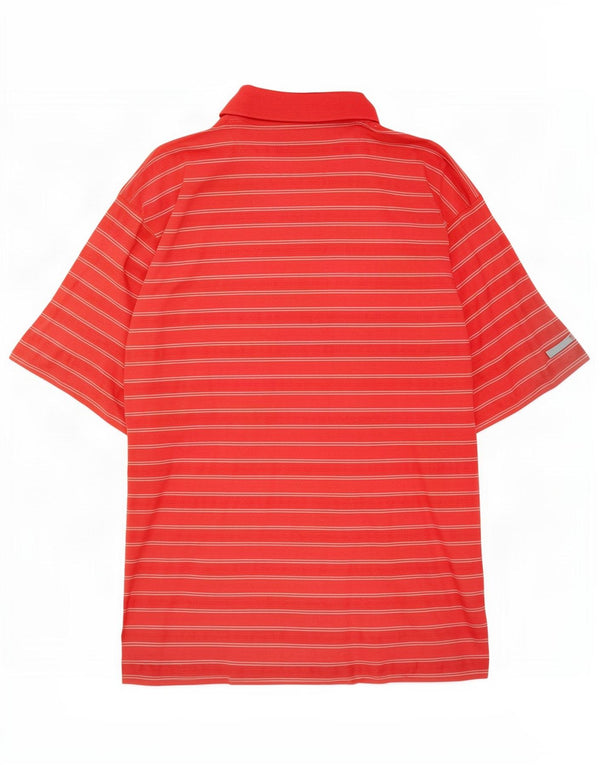 Nike Polo Homme UK 42/44 Large Rouge Rayé