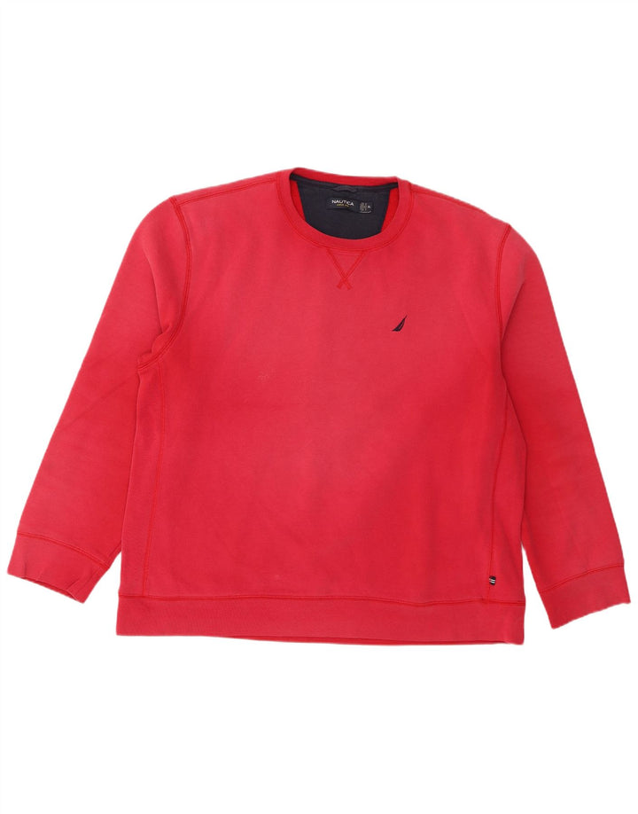 Nautica Sweat Homme Pull XL Rouge Coton