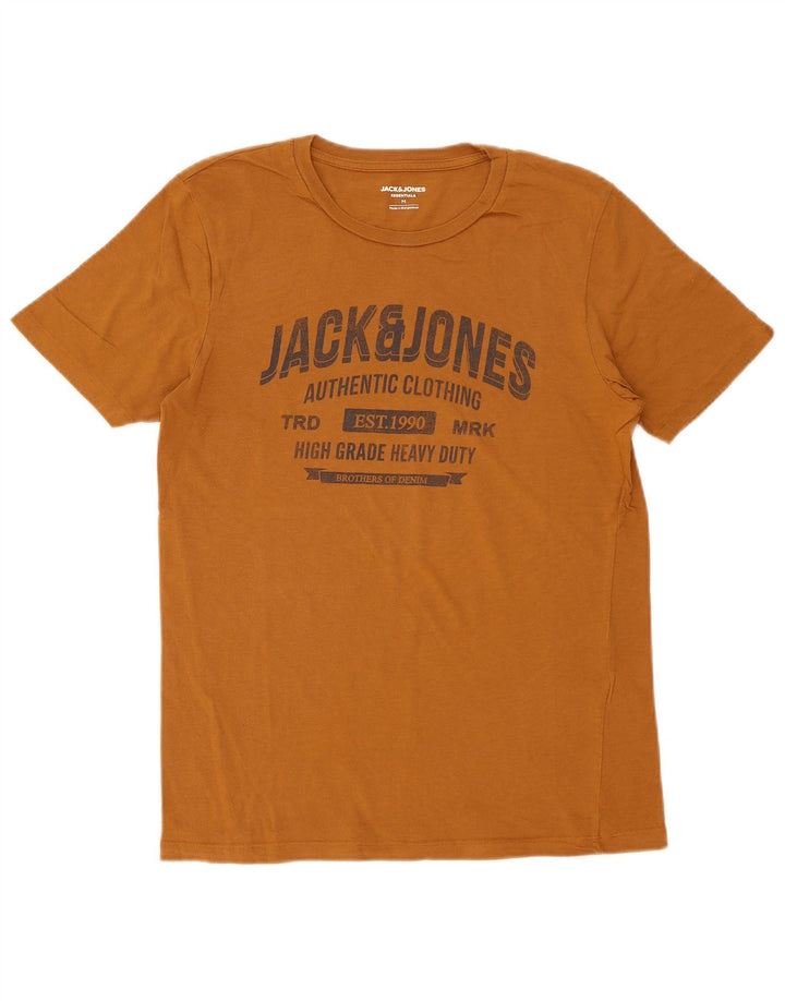 Jack & Jones T-Shirt Graphique Homme Marron Moyen Coton