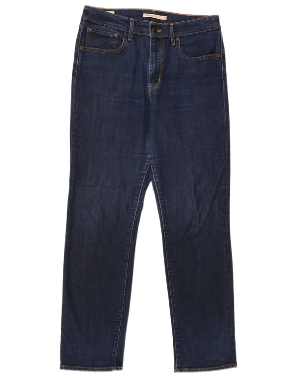 Levi's Jean Droit 724 Taille Haute Femme W31 L30 Lyocell Bleu Marine
