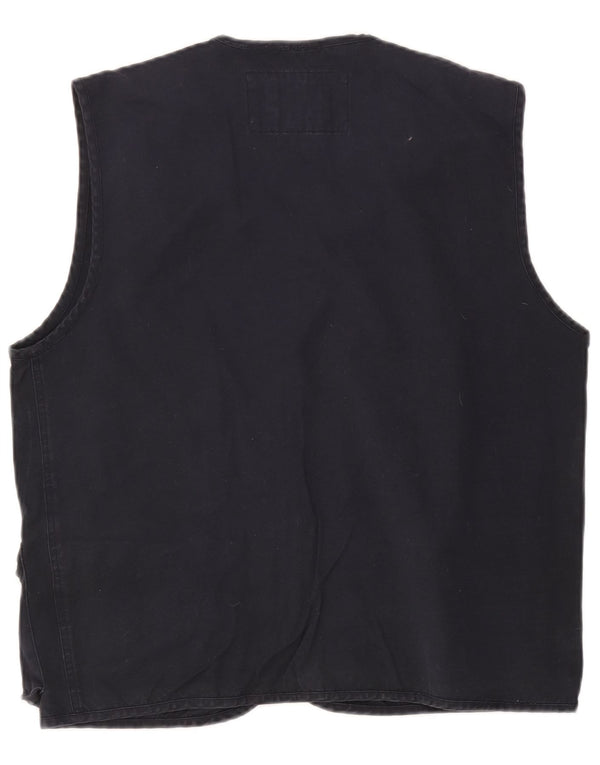 OXER Gilet utilitaire pour homme UK 40 Large Bleu marine Coton