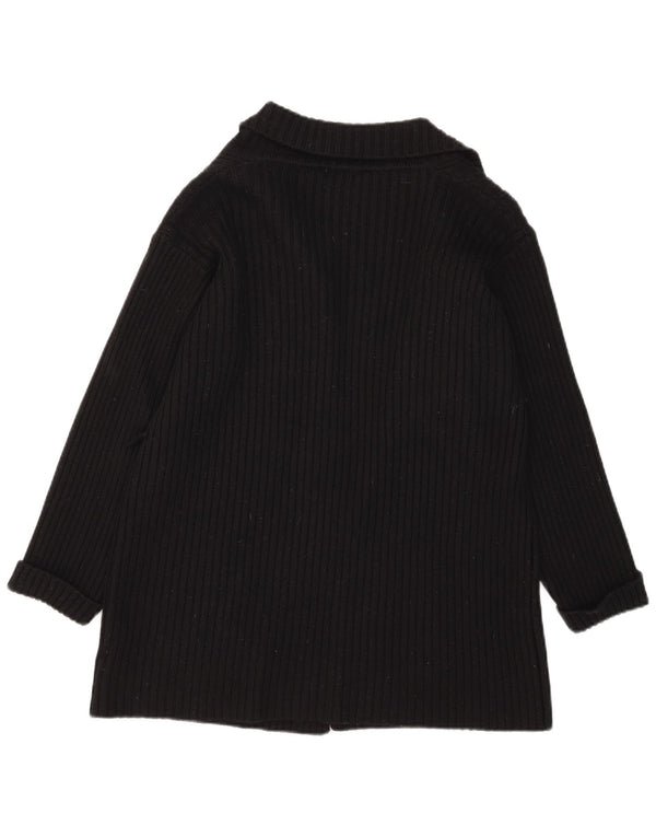 Marks & Spencer Pull cardigan ouvert surdimensionné pour femme UK 10 Small Noir