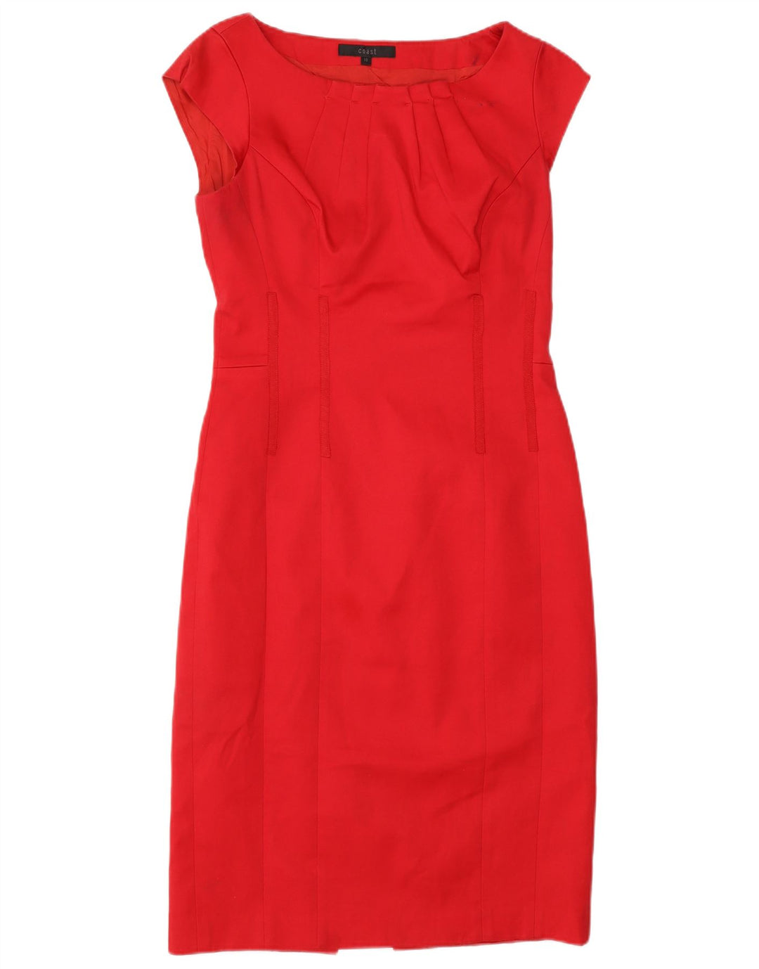 COAST Robe fourreau pour femme UK 10 Petit coton rouge