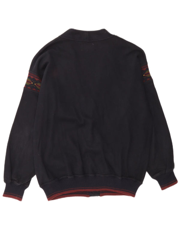 Central Park Cardigan pour homme XL Bleu marine Fair Isle