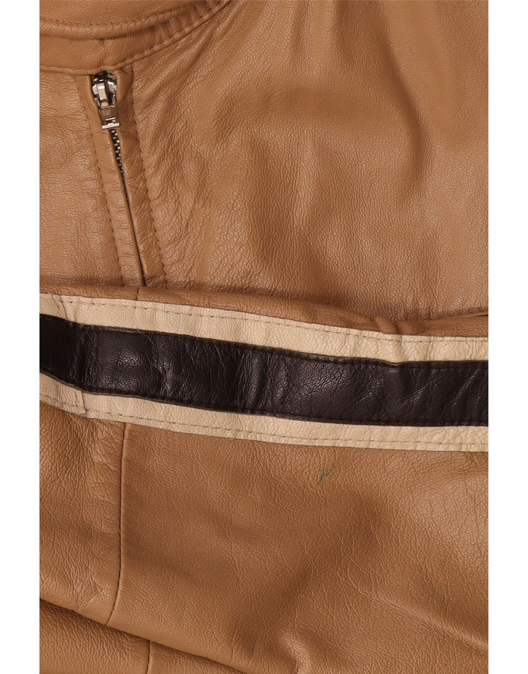 veste en cuir homme vintage IT 54 XL Cuir colorblock beige
