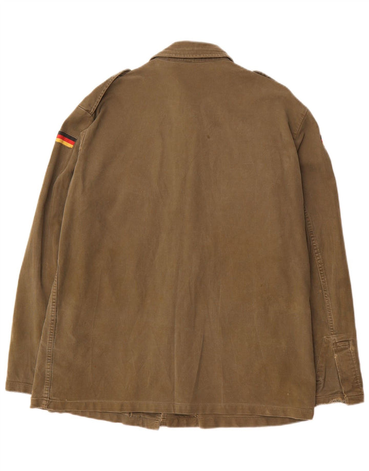 VINTAGE Womens Military Jacket US 8 Medium Khaki