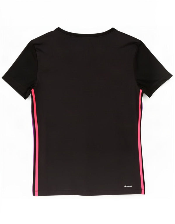 Adidas Femmes Climacool T-Shirt Top UK 12/14 Moyen Noir Polyester