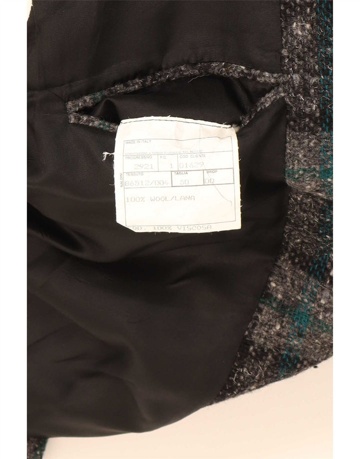 Sfera Veste Blazer 2 Boutons Homme IT 50 Grand Gris Carreaux Laine Classique