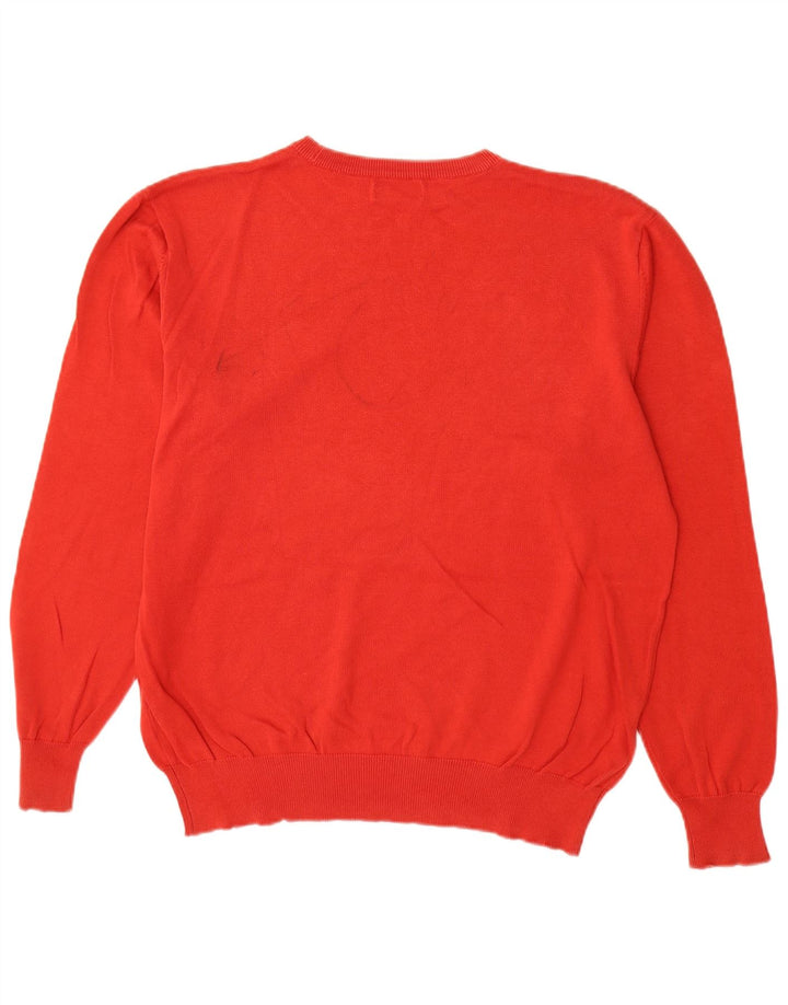 Kappa Pull à col rond pour homme en coton rouge Taille L
