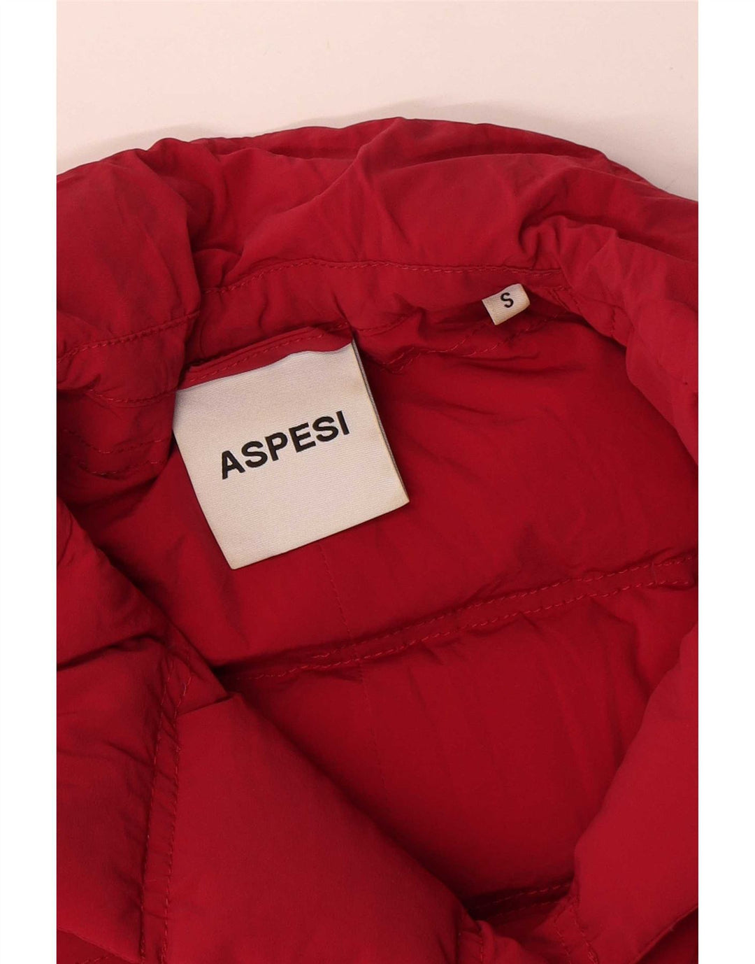 Aspesi Manteau matelassé surdimensionné à double boutonnage pour femme UK 10 Petit Rouge