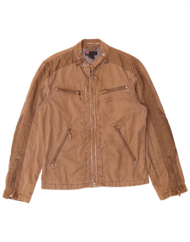 Diesel Veste Bomber Homme UK 36 Petit Coton Marron