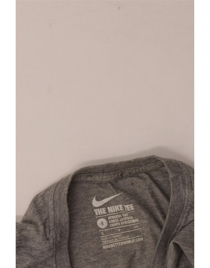 Nike T-shirt coupe athlétique pour homme, petit, gris moucheté
