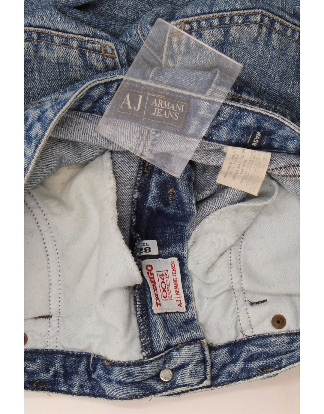 Armani Femme Jean droit W28 L28 Bleu Coton