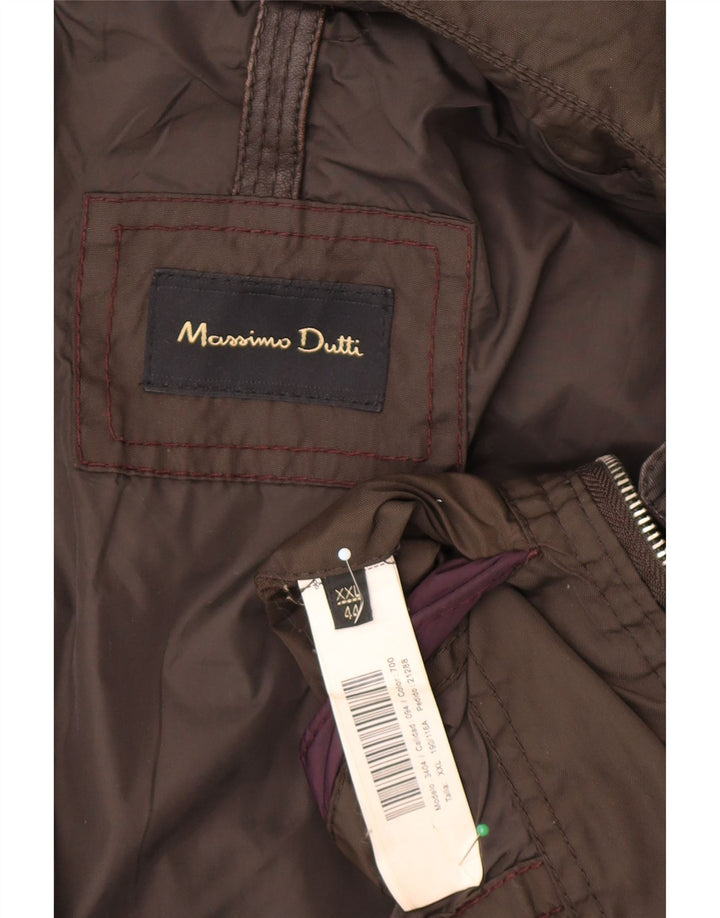 Massimo Dutti Veste utilitaire pour homme UK 44 2XL Marron Nylon