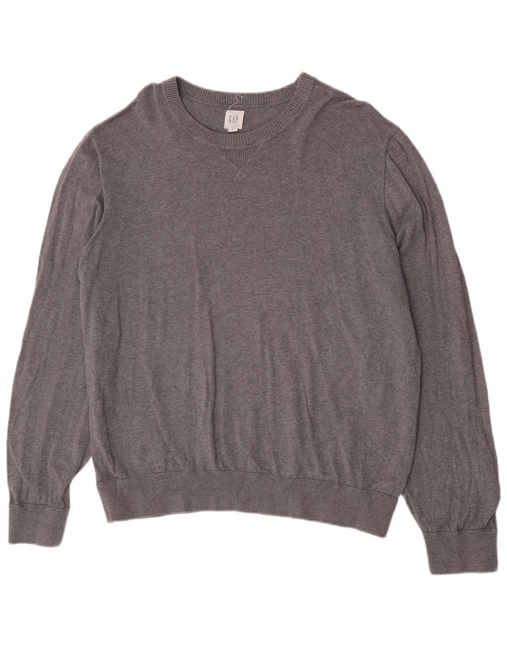 Gap Pull Col Rond Homme XL Gris Coton