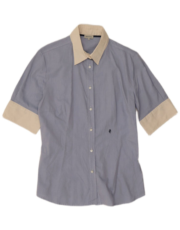 Henry Cottons Chemise à manches courtes pour femme IT 52 2XL Bleu Colorblock Coton