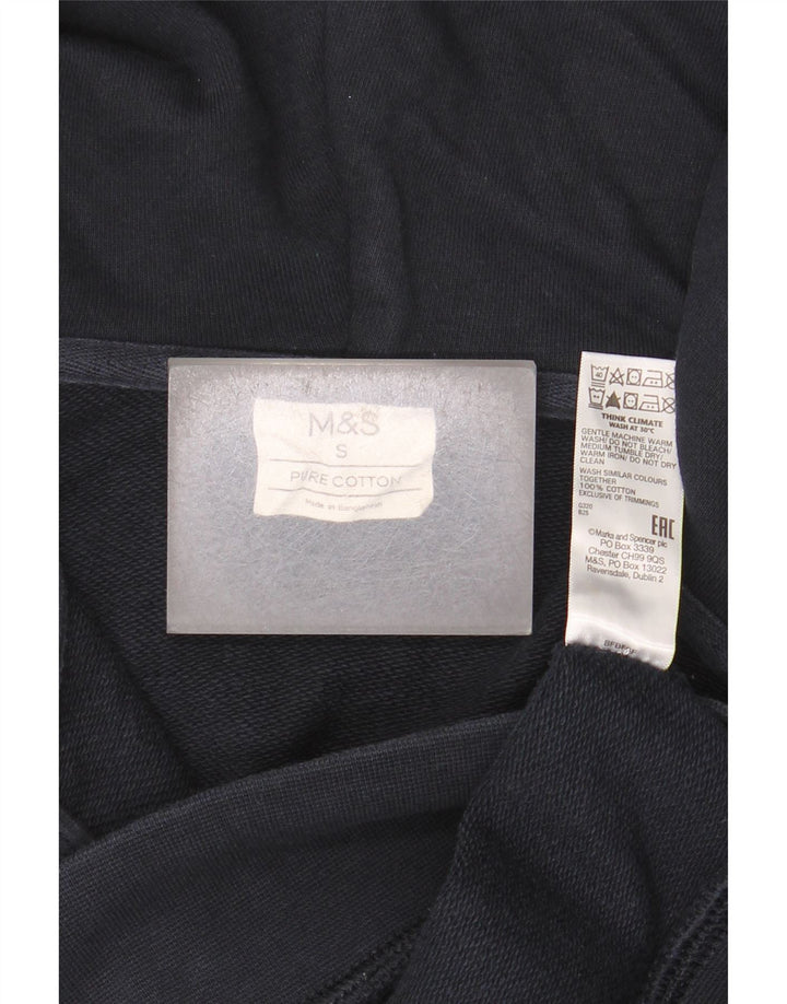 Marks & Spencer Pull à capuche zippé pour homme Petit coton bleu marine