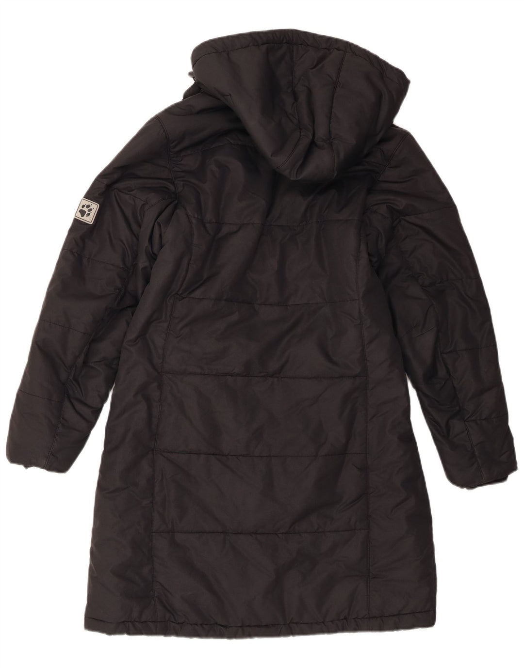Jack Wolfskin Manteau rembourré à capuche pour femme UK 10 Petit Noir Polyester