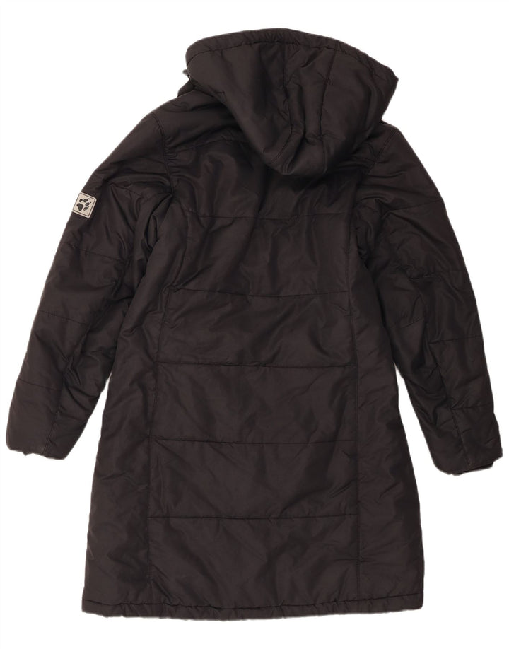 Jack Wolfskin Manteau rembourré à capuche pour femme UK 10 Petit Noir Polyester