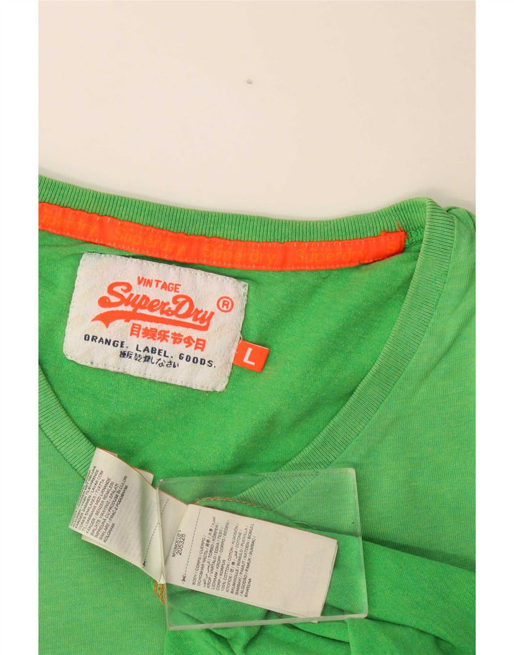 Superdry T-Shirt Homme Top Large Vert Coton