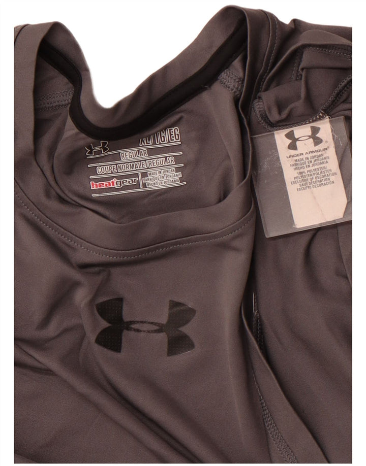 UNDER ARMOUR T-Shirt Heat Gear Homme XL Gris Colorblock Polyester