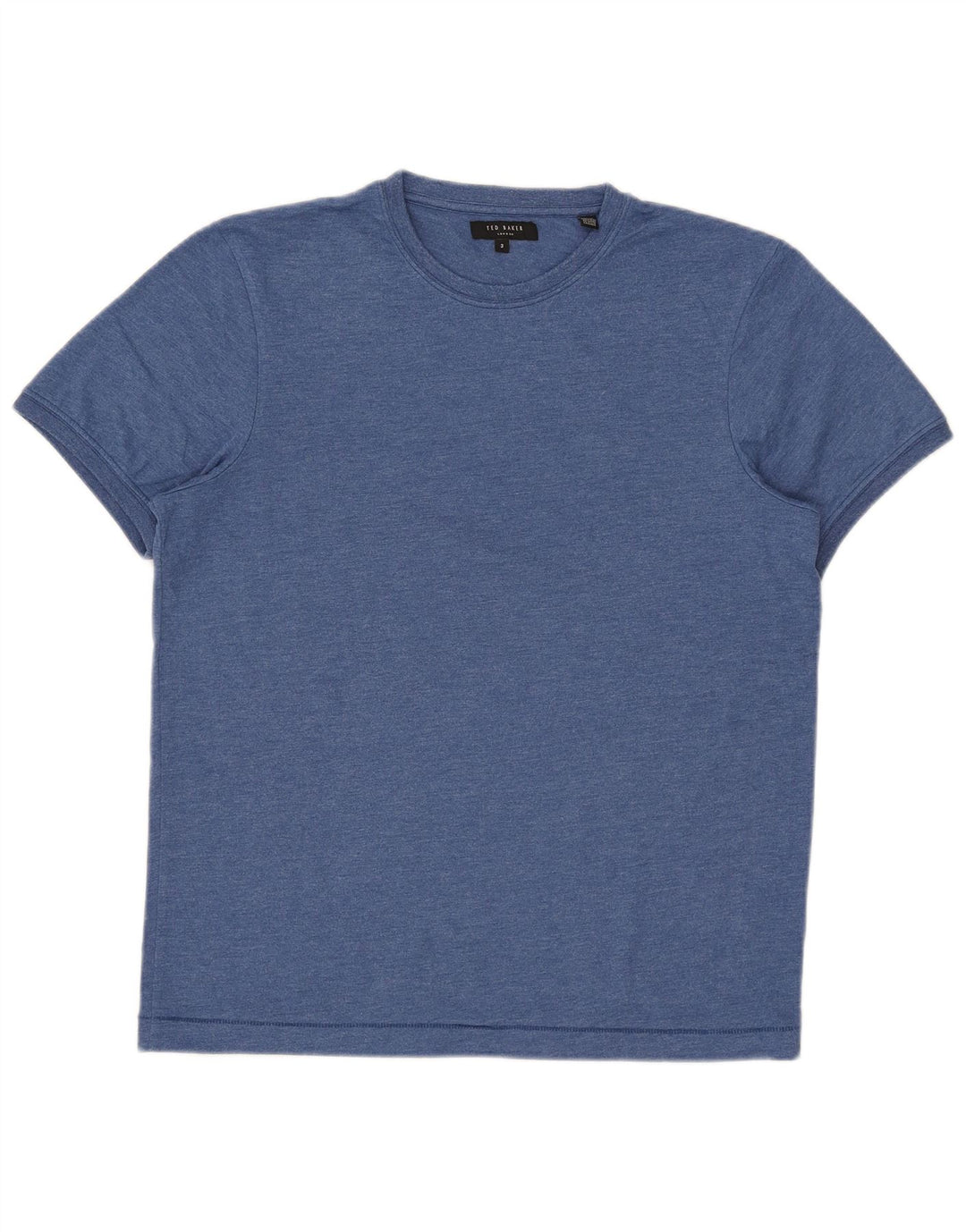 Ted Baker T-Shirt Homme Taille 3 Bleu Moyen Coton