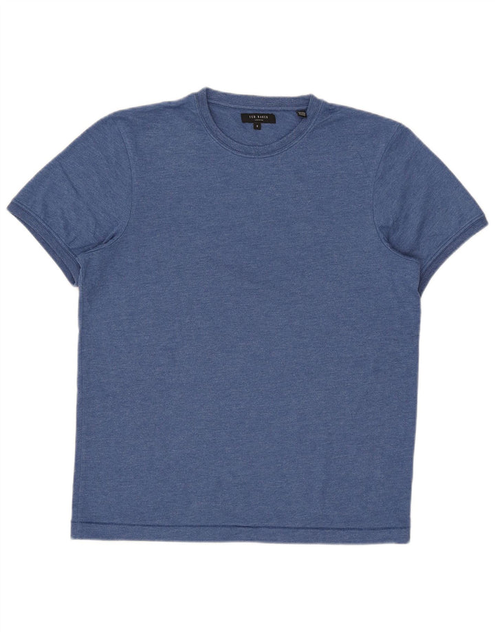 Ted Baker T-Shirt Homme Taille 3 Bleu Moyen Coton