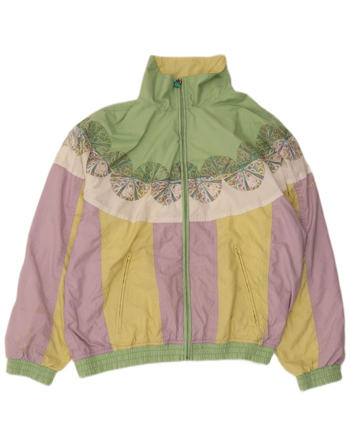 ELLESSE Veste bomber surdimensionnée pour femme UK 18 XL Multicolore Colourblock