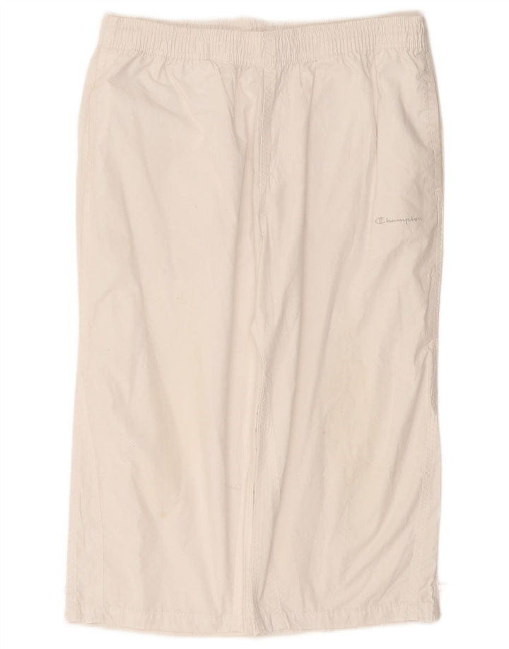 CHAMPION Pantalon de Survêtement Capri Homme Large Blanc Coton