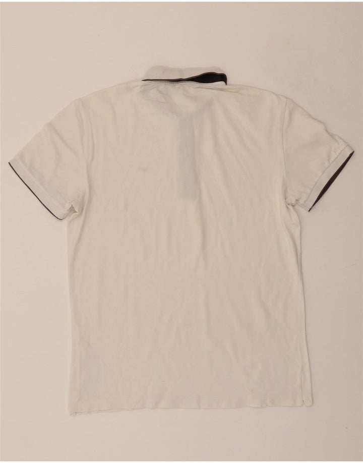 GAS Mens Polo Shirt Medium White Cotton Vintage Gas and Second-Hand Gas from Messina Hembry 