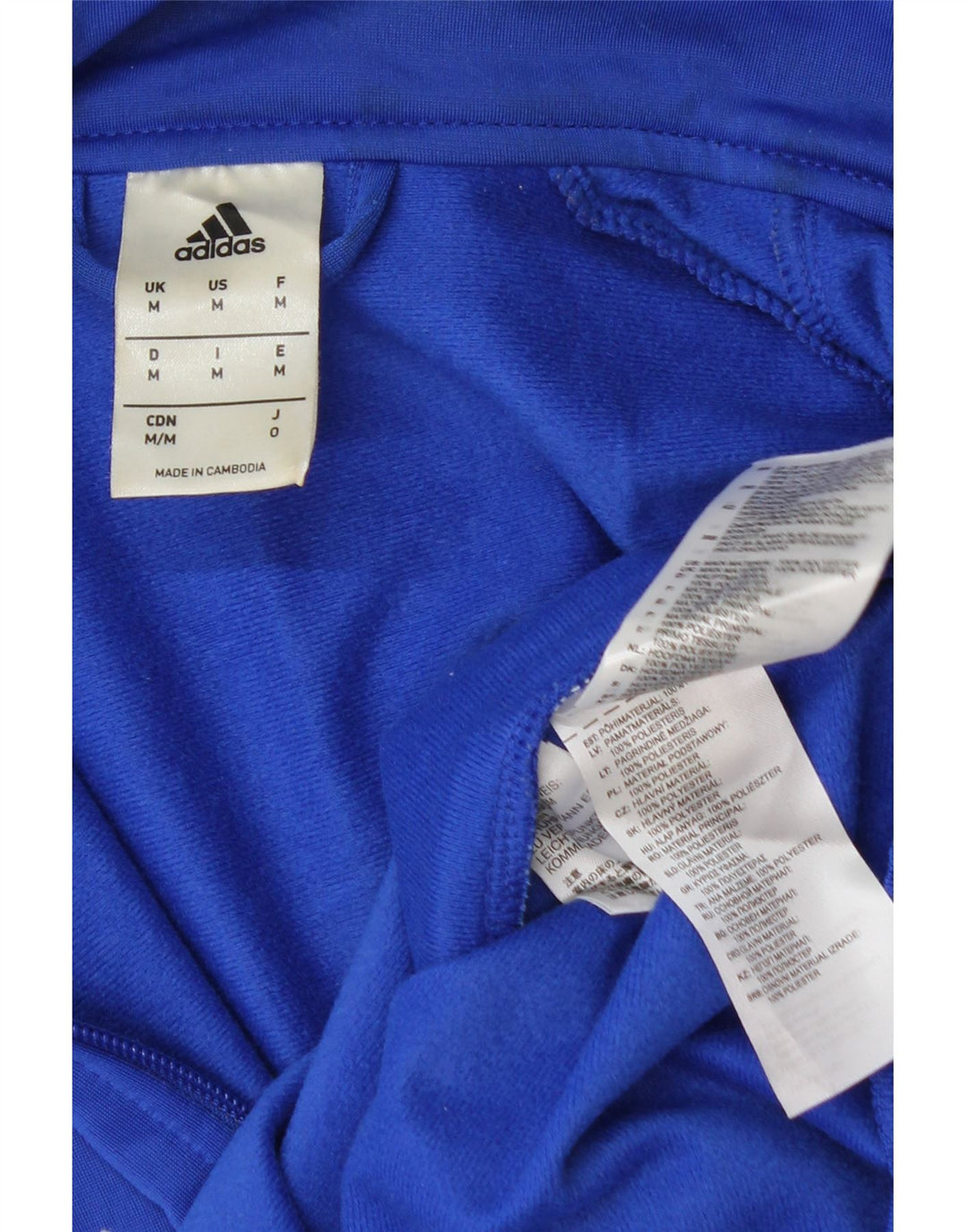 ADIDAS Veste de Survêtement Homme Bleu Moyen Polyester