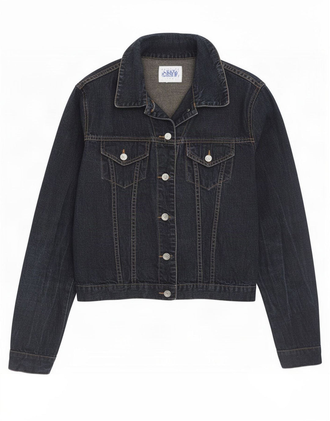 Onyx Veste en jean pour femme UK 10 Small Bleu marine