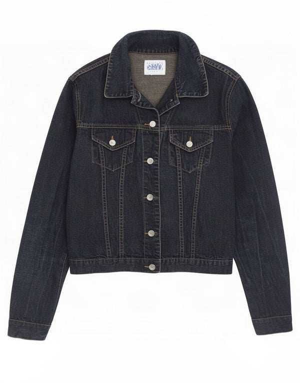 Onyx Veste en jean pour femme UK 10 Small Bleu marine