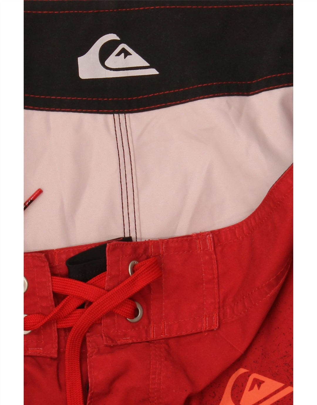 Quiksilver Short de Bain Graphique Homme Rayé Rouge Moyen