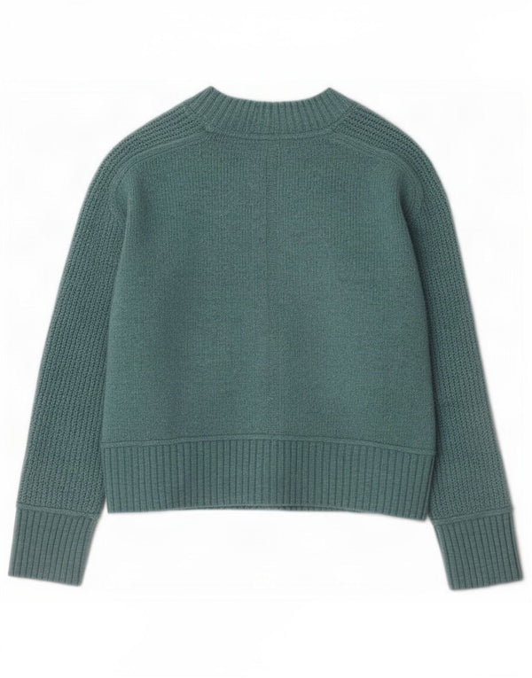 White Stuff Cardigan court surdimensionné pour femme UK 10 Petit Bleu