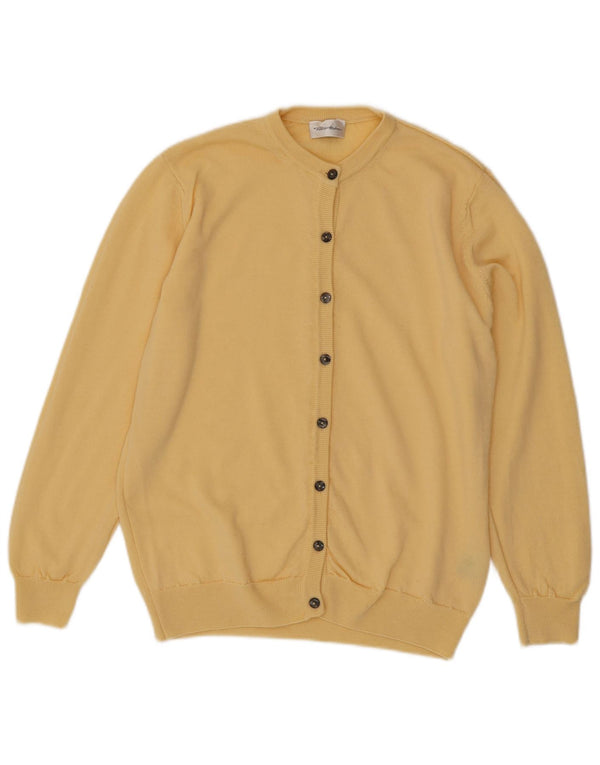 Peter Hahn Cardigan pour femme UK 16 Large Jaune