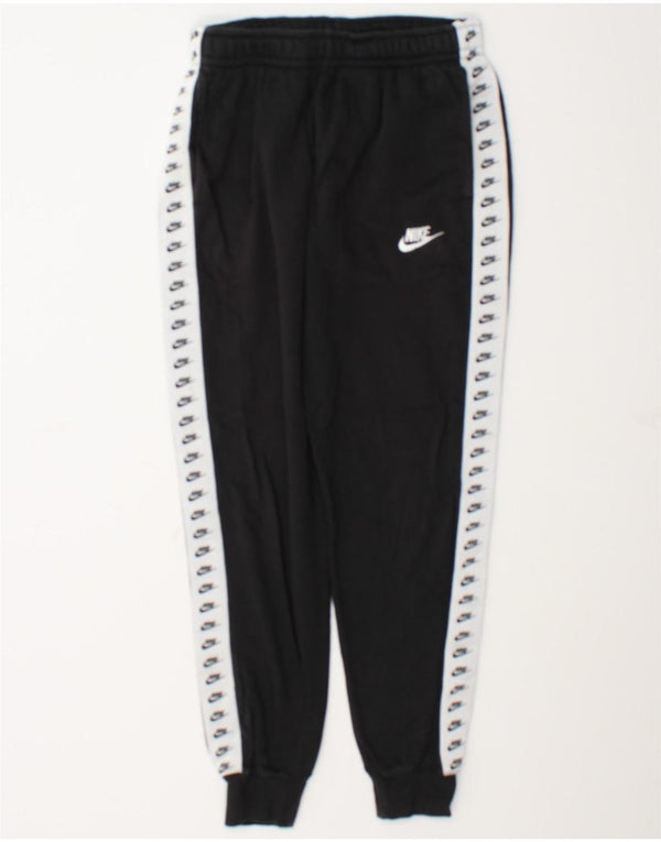 Nike Pantalon de survêtement graphique pour homme Taille S en coton color block noir