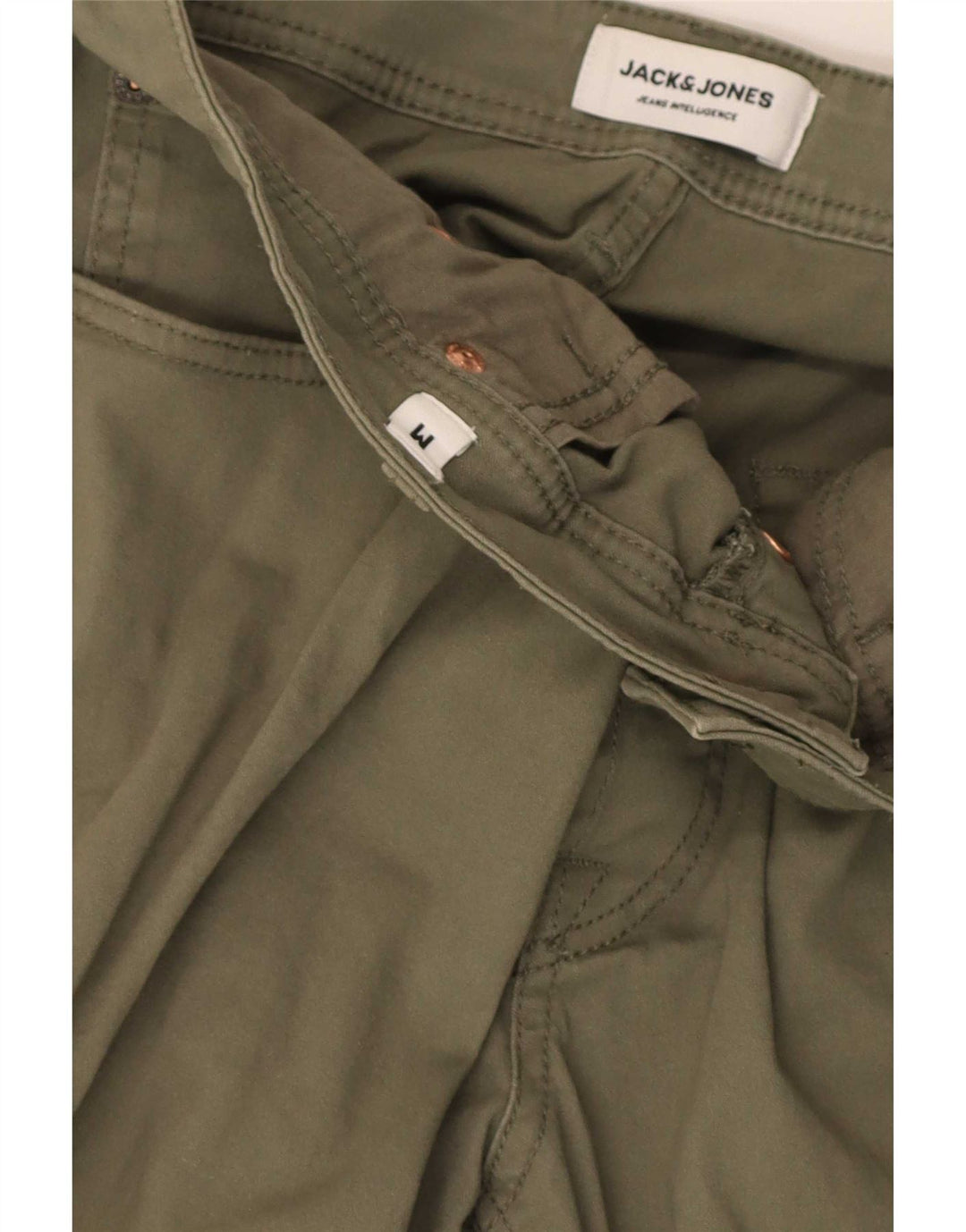 Jack & Jones Short Casual Homme Moyen W34 Kaki Coton