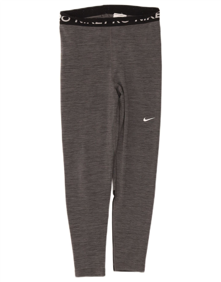 Nike Legging graphique Dri Fit pour femme UK 10 Petit polyester moucheté gris