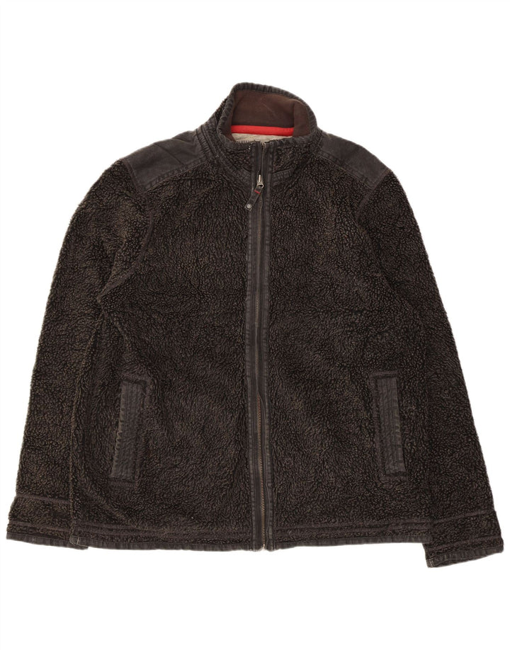 Fat Face Veste Polaire Homme UK 42 XL Noir Polyester