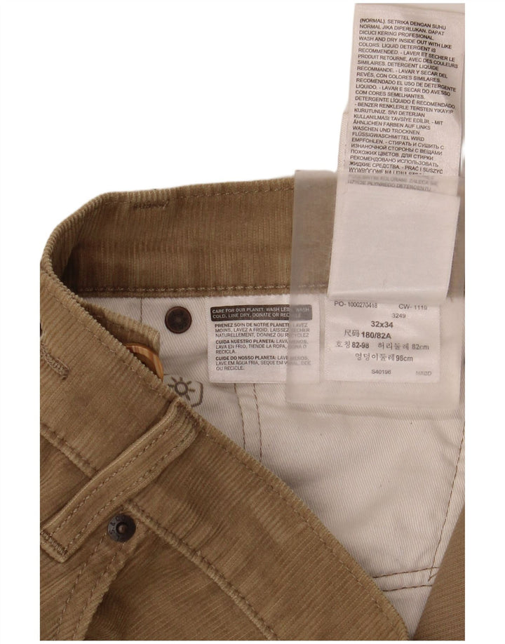 Levi's Pantalon 511 Slim Velours Côtelé W32 L34 Homme Marron Coton