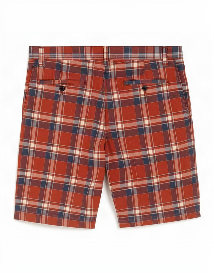 Dockers Short Chino Homme W34 Grand Carreau Rouge Coton