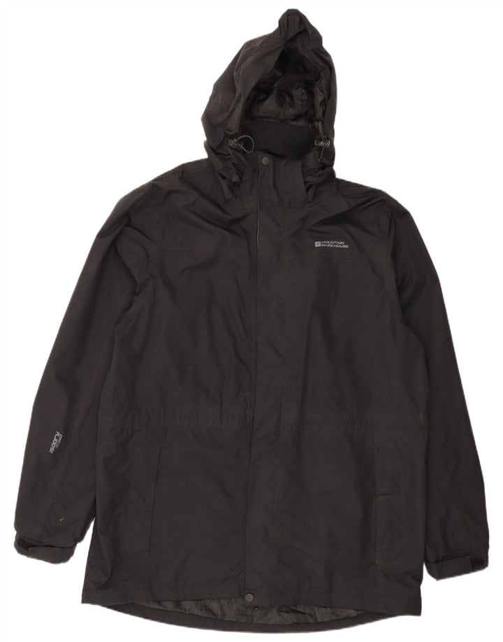 Mountain Warehouse Imperméable à capuche pour homme UK 40 Large Noir Nylon