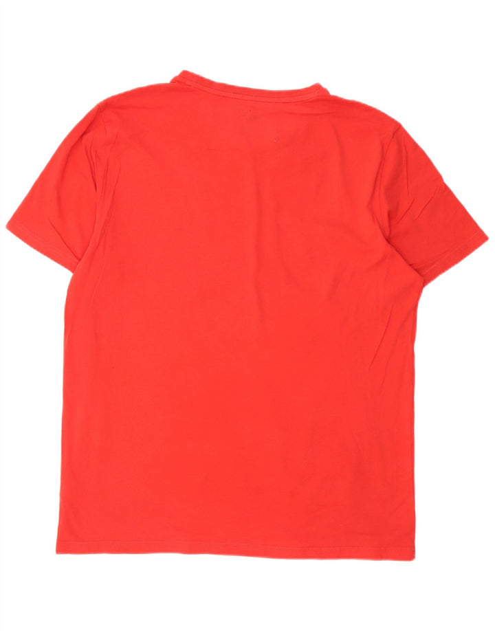Puma Homme Graphic T-Shirt Top Large Rouge Coton