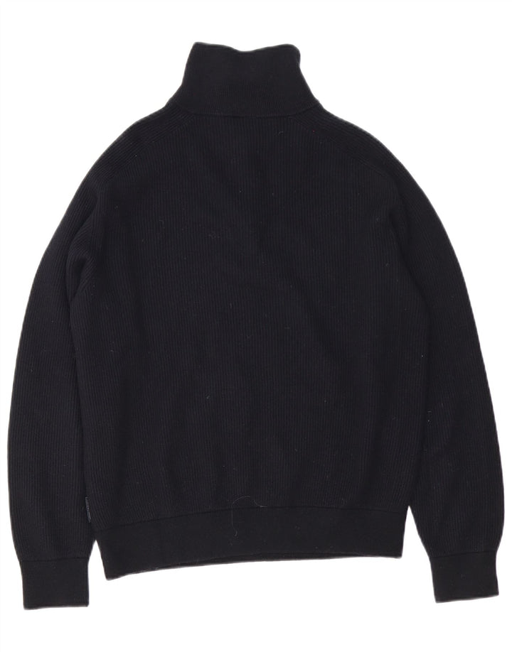 Armani Exchange Pull à col zippé pour homme en coton noir Large
