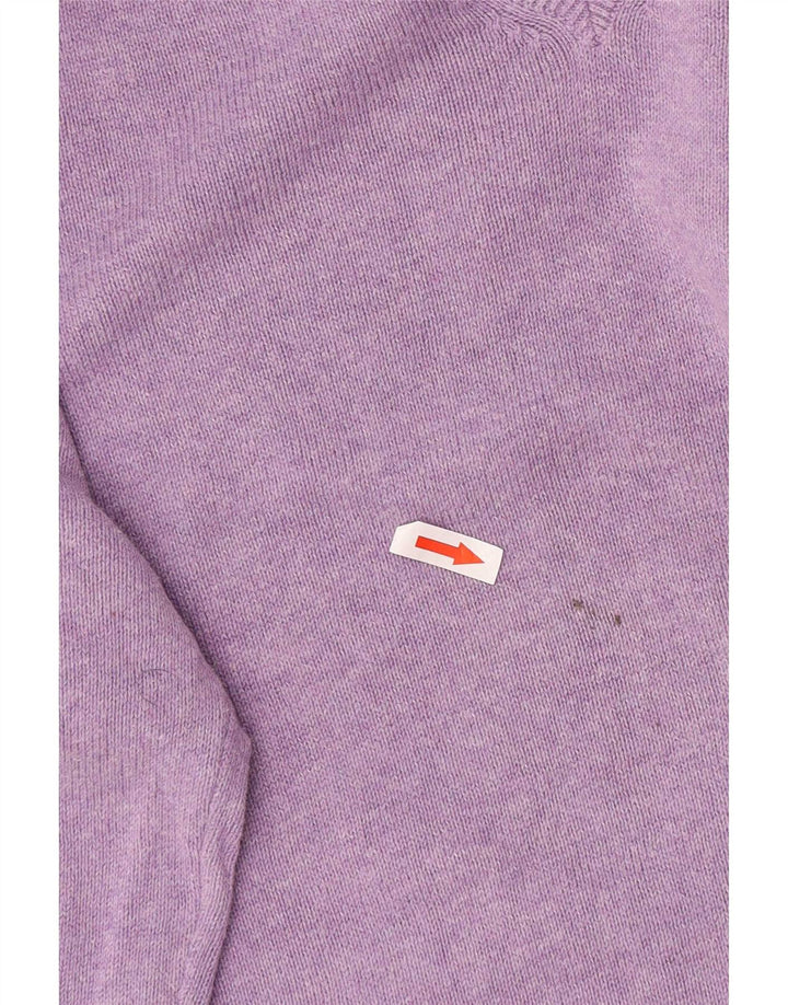 Marks & Spencer Pull col V pour homme en coton violet Taille L
