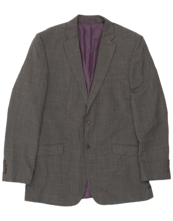 Marks & Spencer Veste blazer coupe régulière à 2 boutons pour homme UK 42 Large Gris