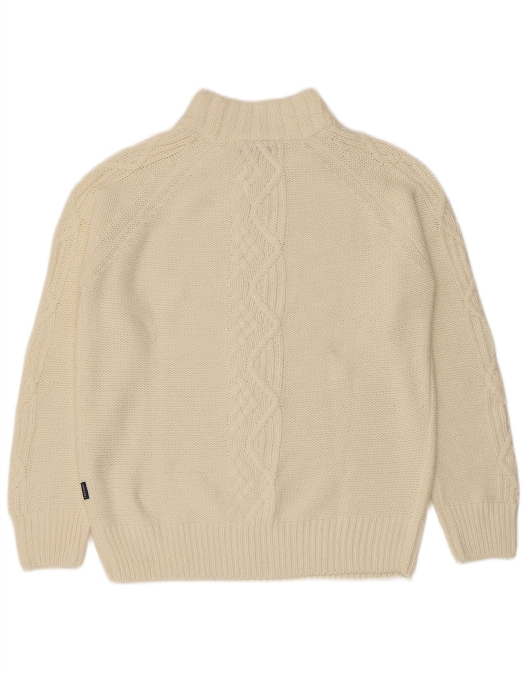Carrera Pull col roulé pour femme UK 14 Medium Off White Acrylique