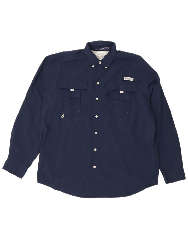 Columbia Chemise Omni-Shade Homme Bleu Marine Moyen Nylon